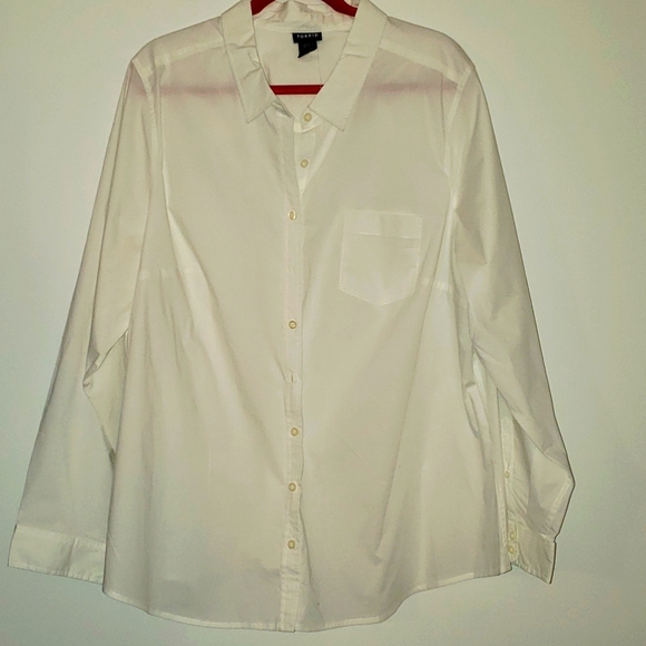 TORRID WHITE BLOUSE SIZE 3 (22/24) (NWT) - Picture 1 of 3
